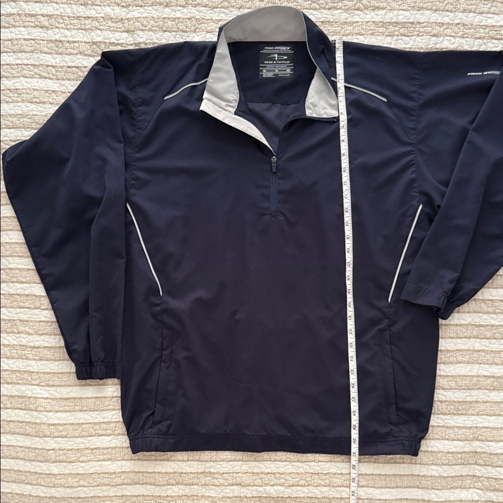 Navy Windbreaker Pullover Jacket - Page & Tuttle